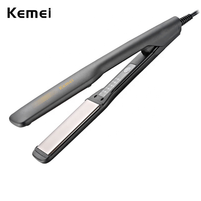 [Hàng mới về] Máy duỗi tóc Kemei Km-2518 bằng gốm tạo kiểu tóc hiệu quả chuyên nghiệp kiểm soát nhiệt độ