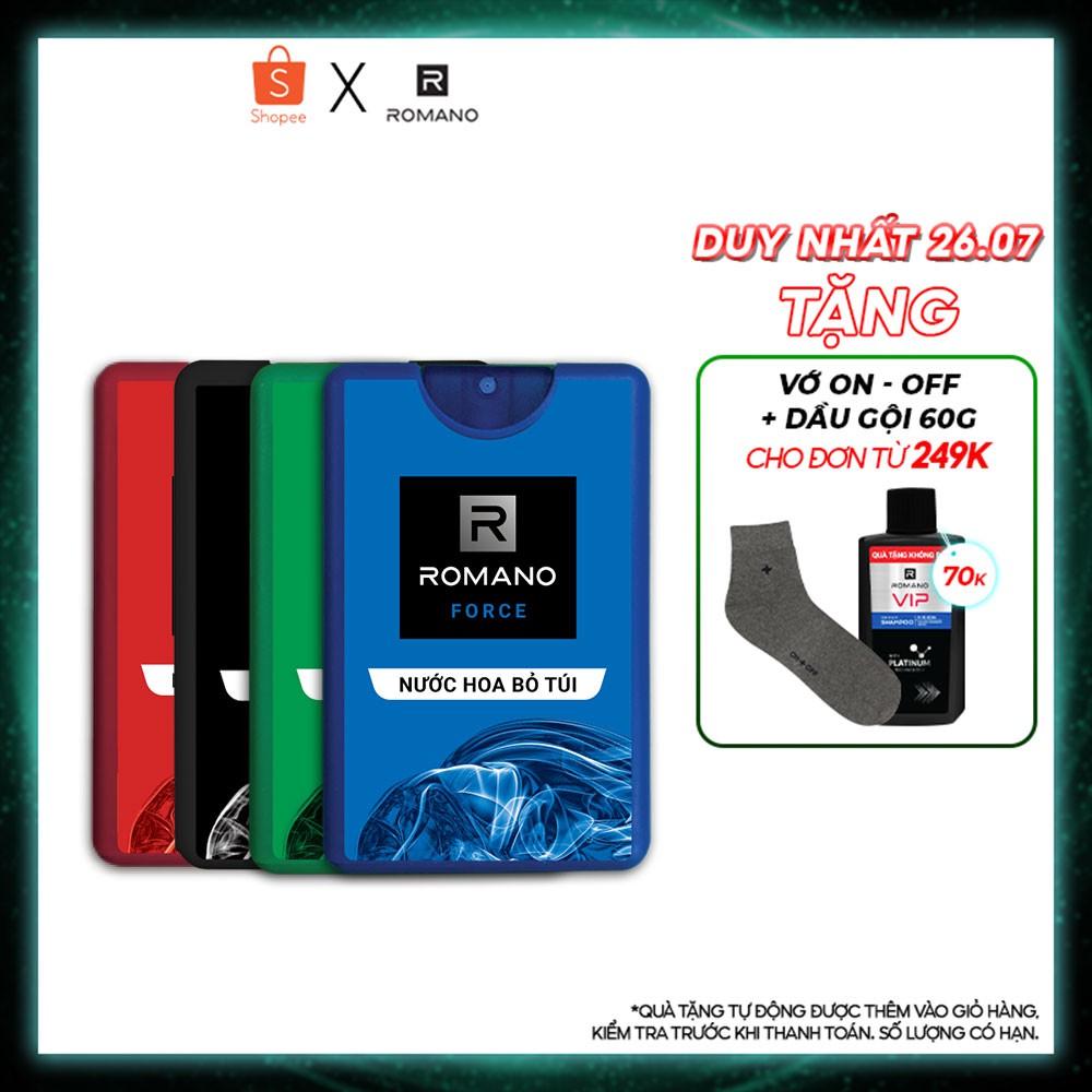 Nước hoa bỏ túi Romano 18ml