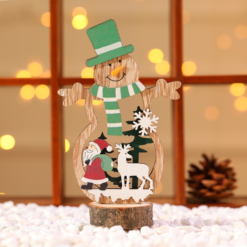 Cây thông noel mini bằng gỗ để bàn trang trí nhà cửa