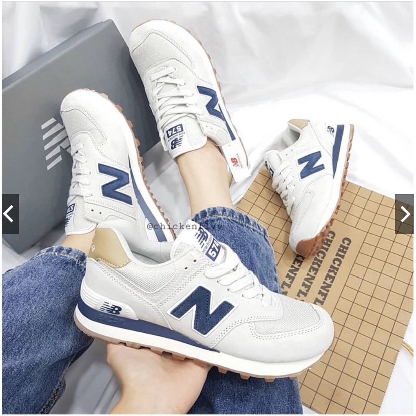 Giày thể thao sneaker 574 chữ N xanh than HỖ TRỢ ĐỔI TRẢ TRONG 15 NGÀY !