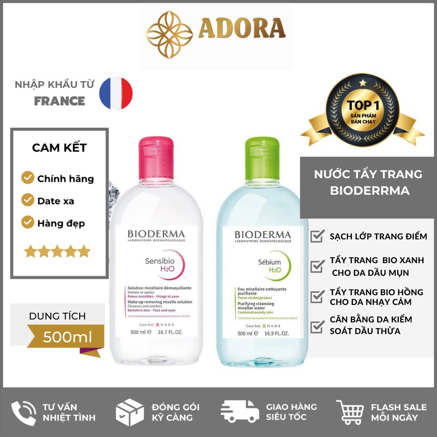 [TOP BÁN CHẠY] Nước Tẩy Trang Bioderma Crealine H2O (500ml)