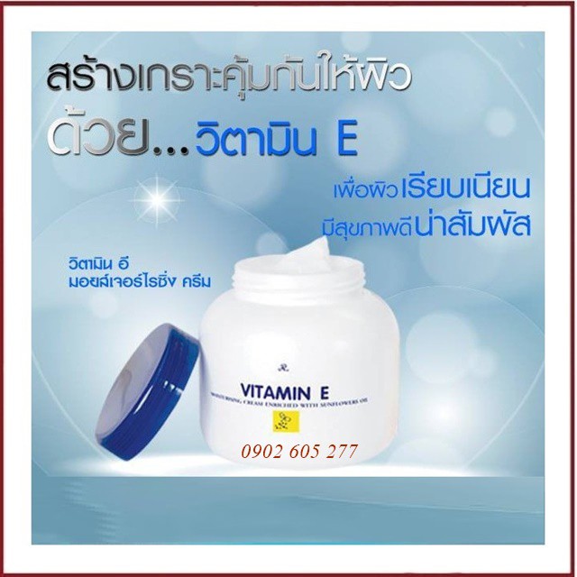[Hàng chính hãng] Kem Dưỡng Ẩm Body &amp; Face Vitamin E Aron Thái Lan