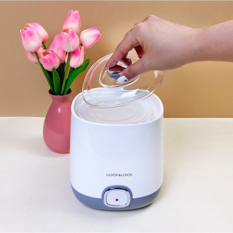 Máy Làm Sữa Chua Lock&amp;Lock EJY110SLV 1000ml Tự Động Lên Men- Hàng Chính Hãng