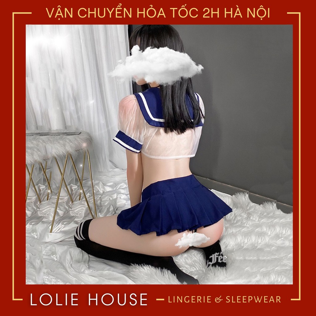 Cosplay học sinh sexy anime - Set đồ váy đầm ngủ nữ sinh sexy gợi cảm LOLIE HOUSE - CP25