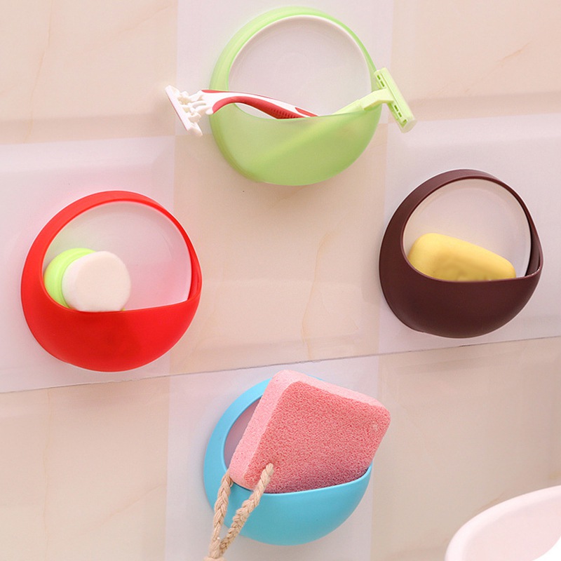 1pc Home Bathroom Suction Suction Soap Box Soap Holder Soap Box