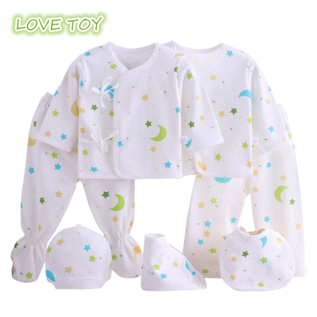 Set Đồ Cotton 7 Món Cho Bé Sơ Sinh