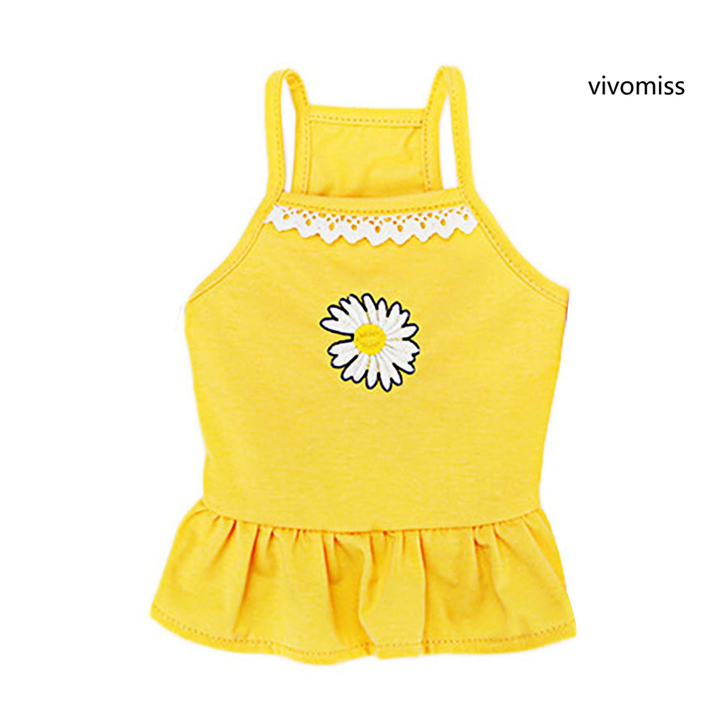 Đầm Hoa Sát Nách Thoáng Khí Cho Thú Cưng