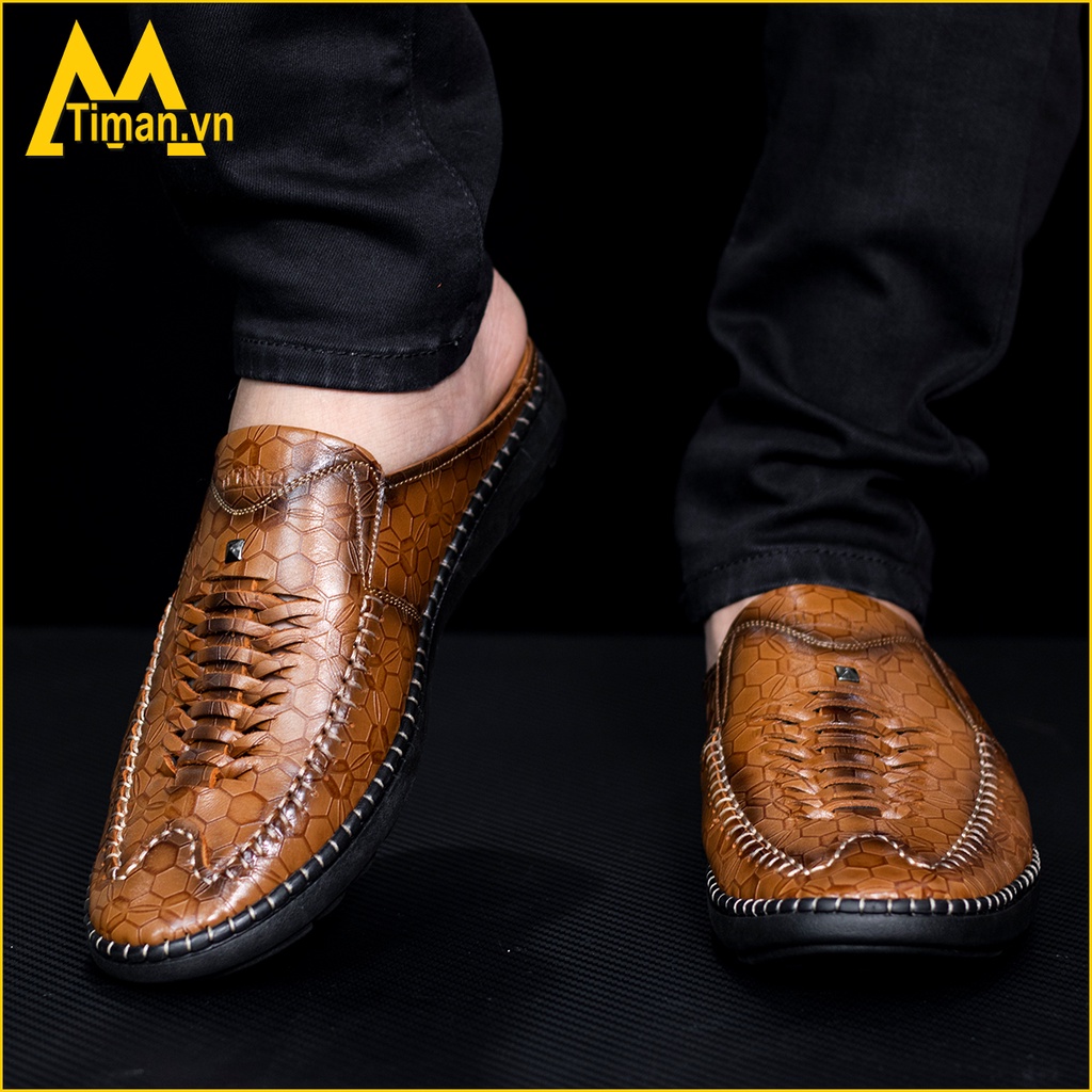 Giày bít mũi da bò TIMAN SA10 sang trọng êm chân thời trang bảo hành 5 năm | BigBuy360 - bigbuy360.vn
