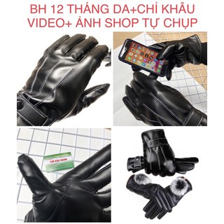 [Mã FASHIONT4MA2 giảm 10K đơn 50K] Găng Tay Da Cảm Ứng Nam Nữ Chống Nước,Chống Lạnh.