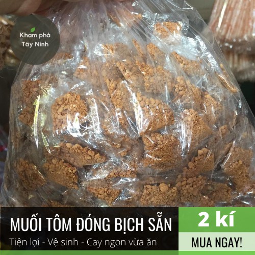 Muối tôm đóng bịch sẵn cho các món bánh tráng ăn vặt chánh gốc Trảng Bàng, Tây Ninh – shop Khám phá Tây Ninh