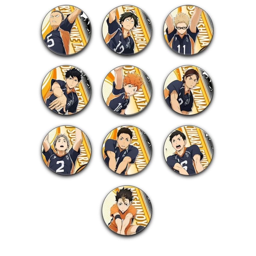 Huy hiệu Anime Haikyuu!! Vua Bóng Chuyền (2) 5,8cm