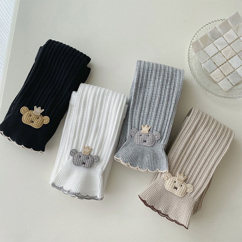 Quần Legging Cotton Họa Tiết Sọc Thời Trang Dễ Thương Cho Bé Gái