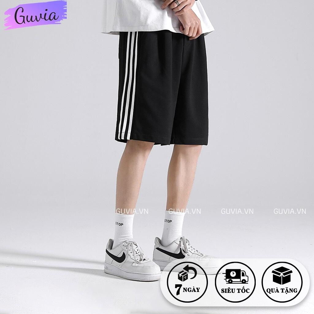 Quần Short 3 SỌC Nam Nữ Chất Nỉ Basic Thời Trang Ullzzang Form Rộng Unisex GUVIA