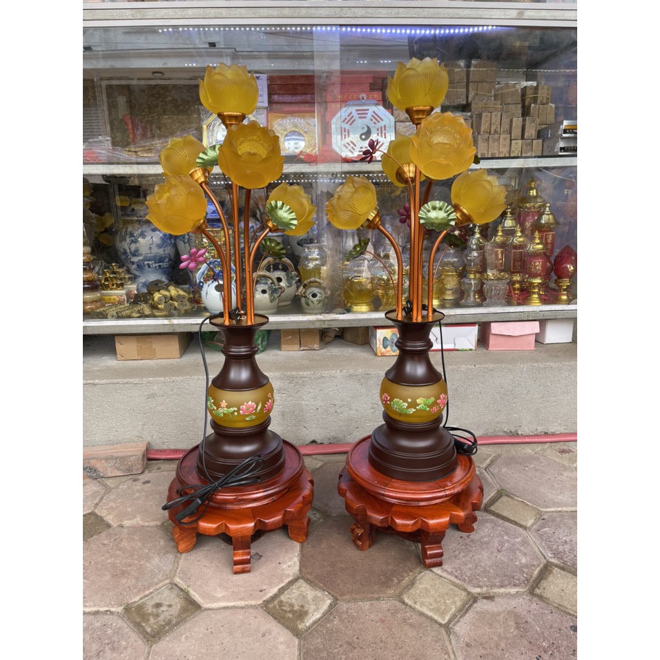 đèn thờ lưu ly 5b 60p(đôi)