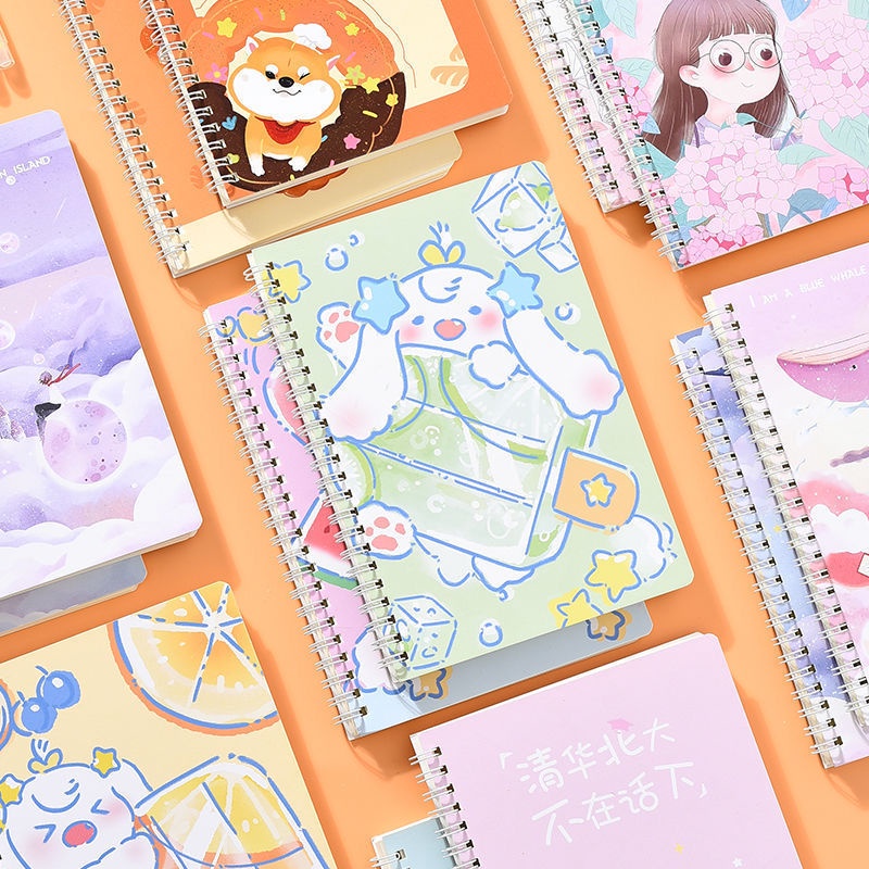 Sổ Ghi Chép Cute Lò Xo A5 Mẫu Cartoon Dễ Thương