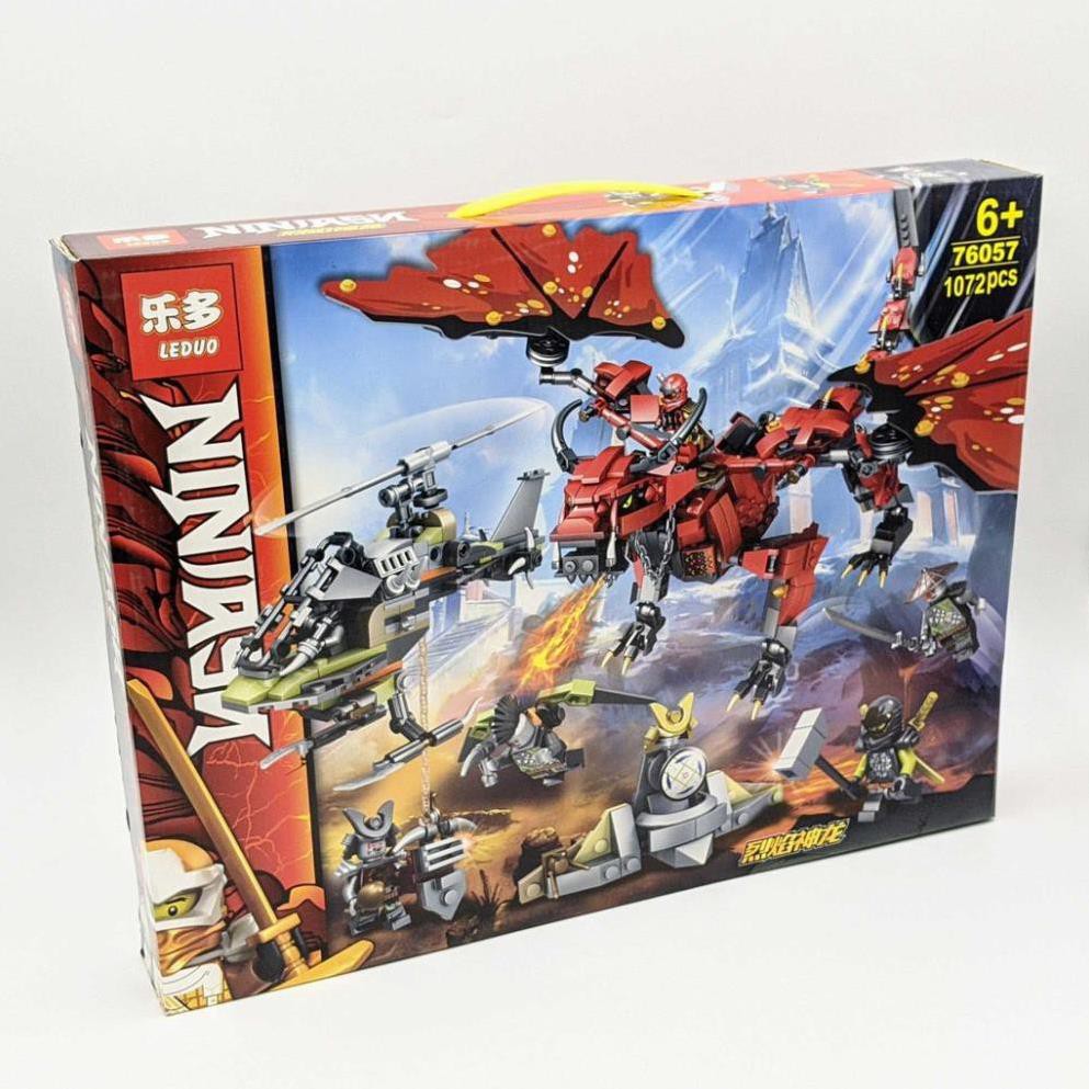NINJAGO_Lego Ninja Đại Chiến Rồng Phun Lửa và Máy Bay Chiến Đấu (1072 miếng)