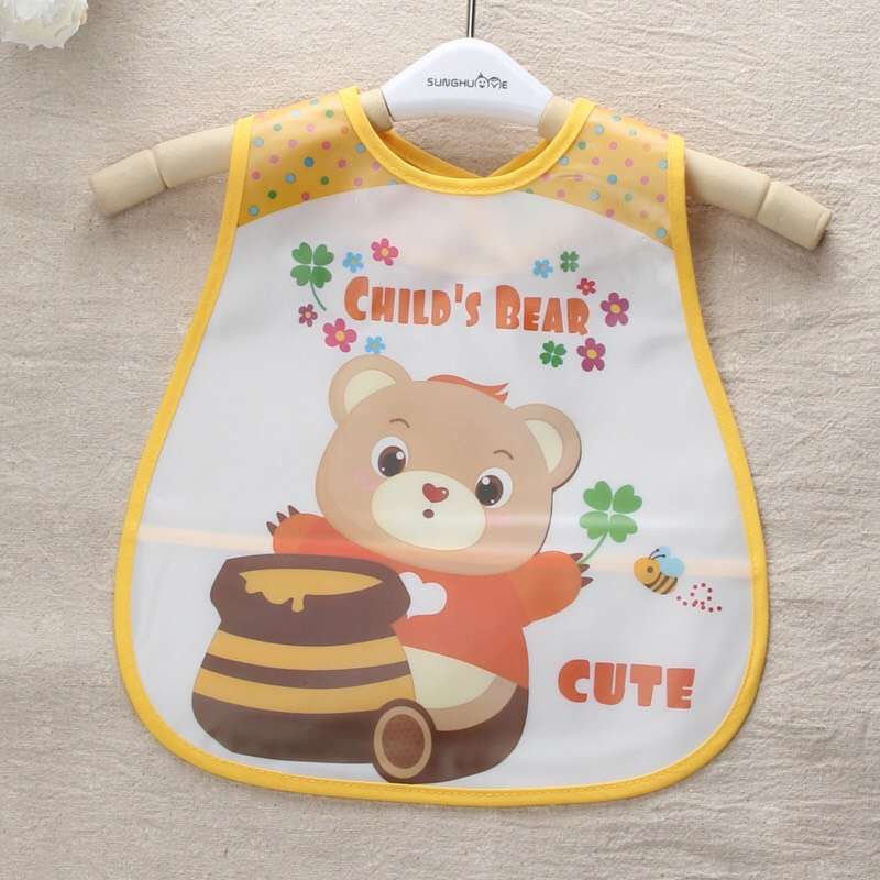 Yếm ăn dặm dạng máng cho bé chống thấm trẻ em 28x45cm ChickBabyShop