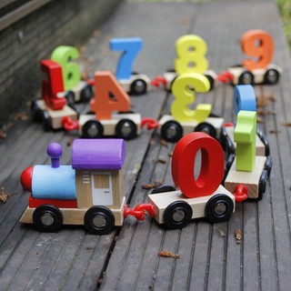 Đoàn tàu chở số 0-9, đồ chơi gỗ cho bé
