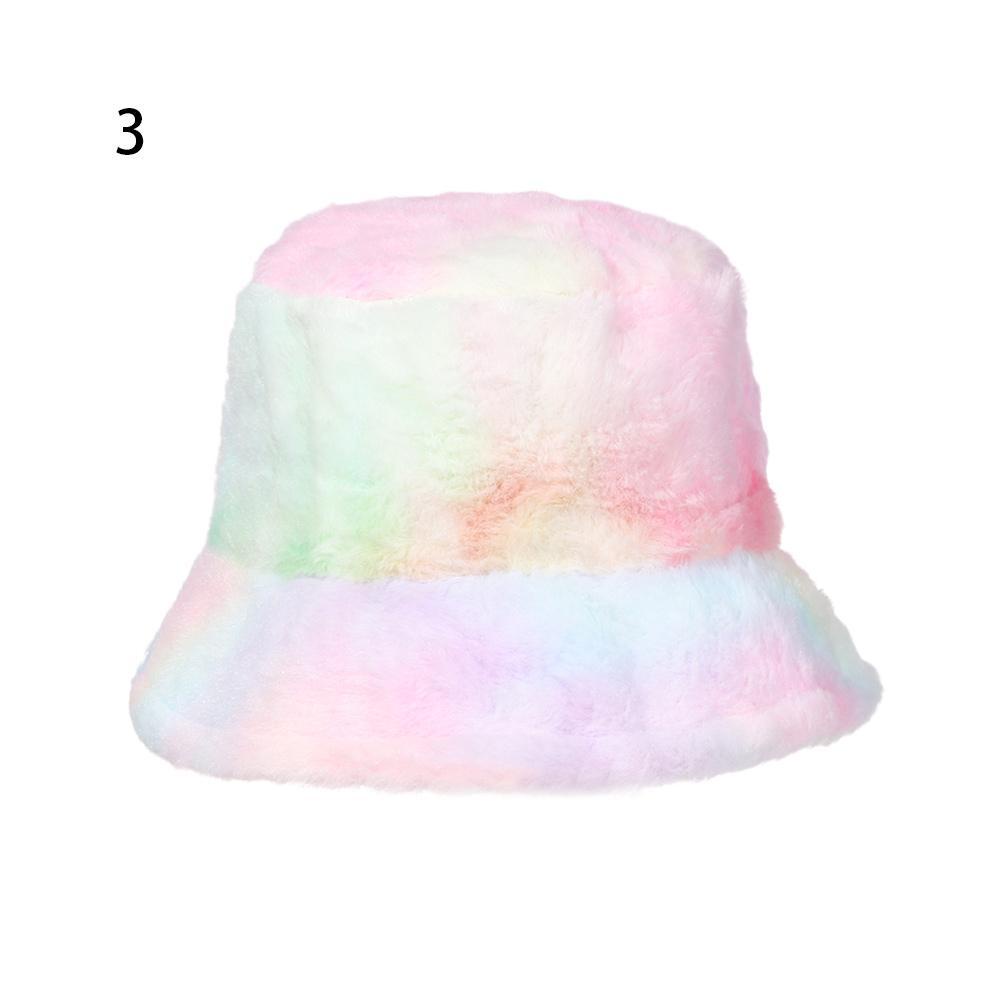 ESPO Mũ Bucket Màu Loang Thời Trang Mùa Đông Ấm Áp Cho Nữ