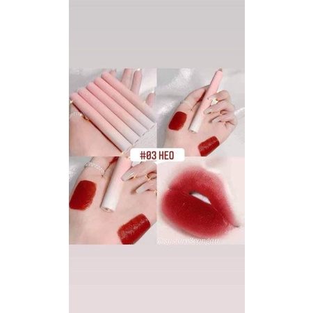 Set 5 son kem hình heo LEADUU - Set Son Kem Đẹp Nội Địa Trung