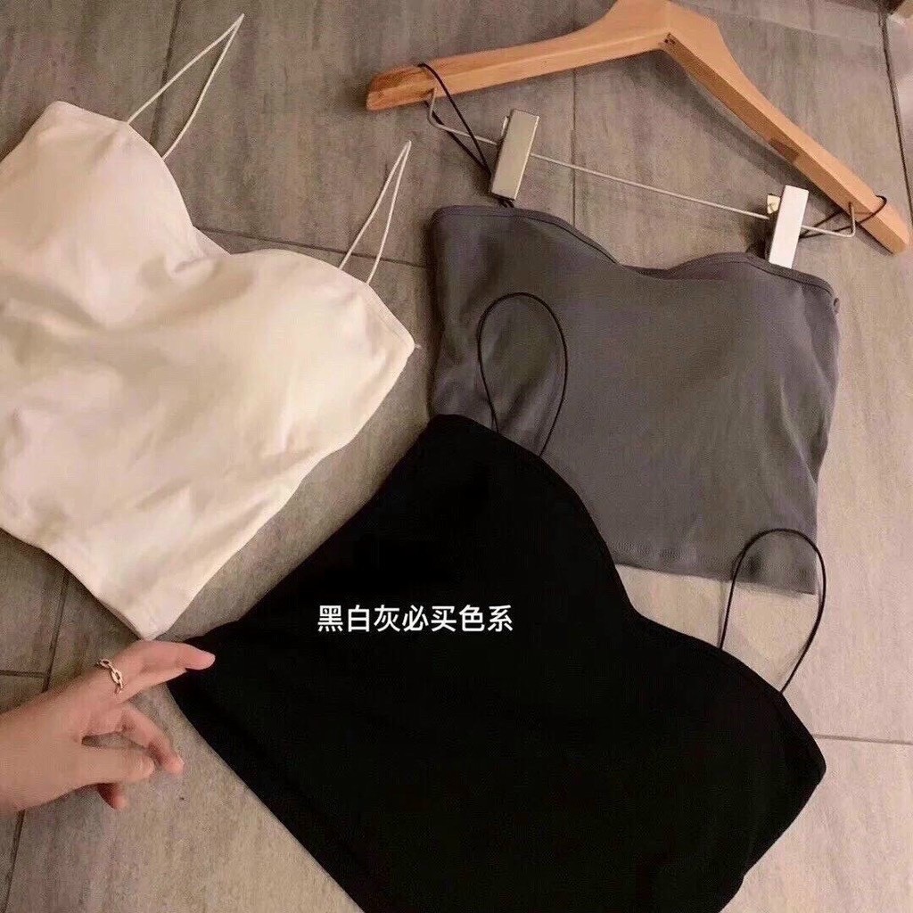 Áo bra 2 dây sợi bún siêu mảnh có đệm ngực Ulzzang phong cách hàn quốc