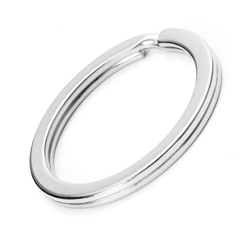 Bộ 10 Vòng Tròn Đôi Bằng Thép Không Gỉ 30mm Làm Móc Khóa DIY