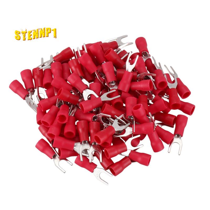 Bộ 100 đầu nối dây cáp cách nhiệt 4mm Awg 22-16 chất lượng cao