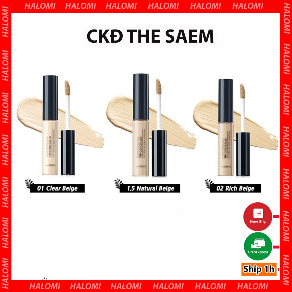 Kem che khuyết điểm The Saem Cover Perfection Tip Concealer Spf28 PA++