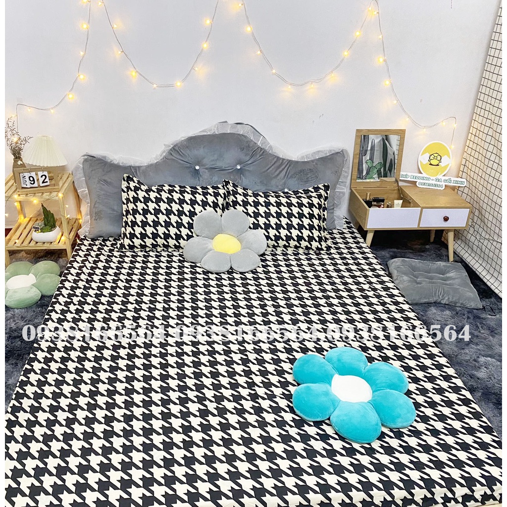 BỘ GA GỐI COTTON POLY 4 MÓN ĐỦ KÍCH THƯỚC ( 1 GA + 2 VỎ GỐI NẰM + 1 VỎ GỐI ÔM)