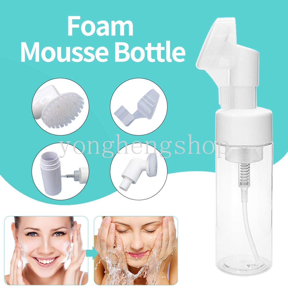 Bình Tạo Bọt Bằng Silicone Kèm Cọ Silicone Nhỏ Gọn Tiện Lợi Dành Cho Đi Du Lịch