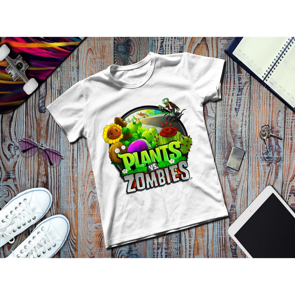 Áo thun in hình logo Plant vs Zombie