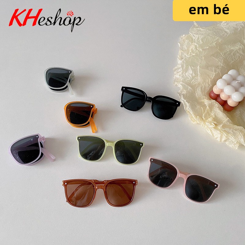 [Siêu Phẩm Cho Bé] Kính Mát gập nhỏ cho Con Yêu màu Thạch Rau Câu trong suốt dễ thương đủ màu tha hồ lựa chọn mã Y3003