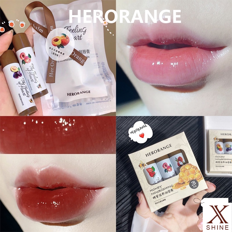 Son Dưỡng Môi Có Màu HERORANGE Trái Cây Có Màu Túi Nơ