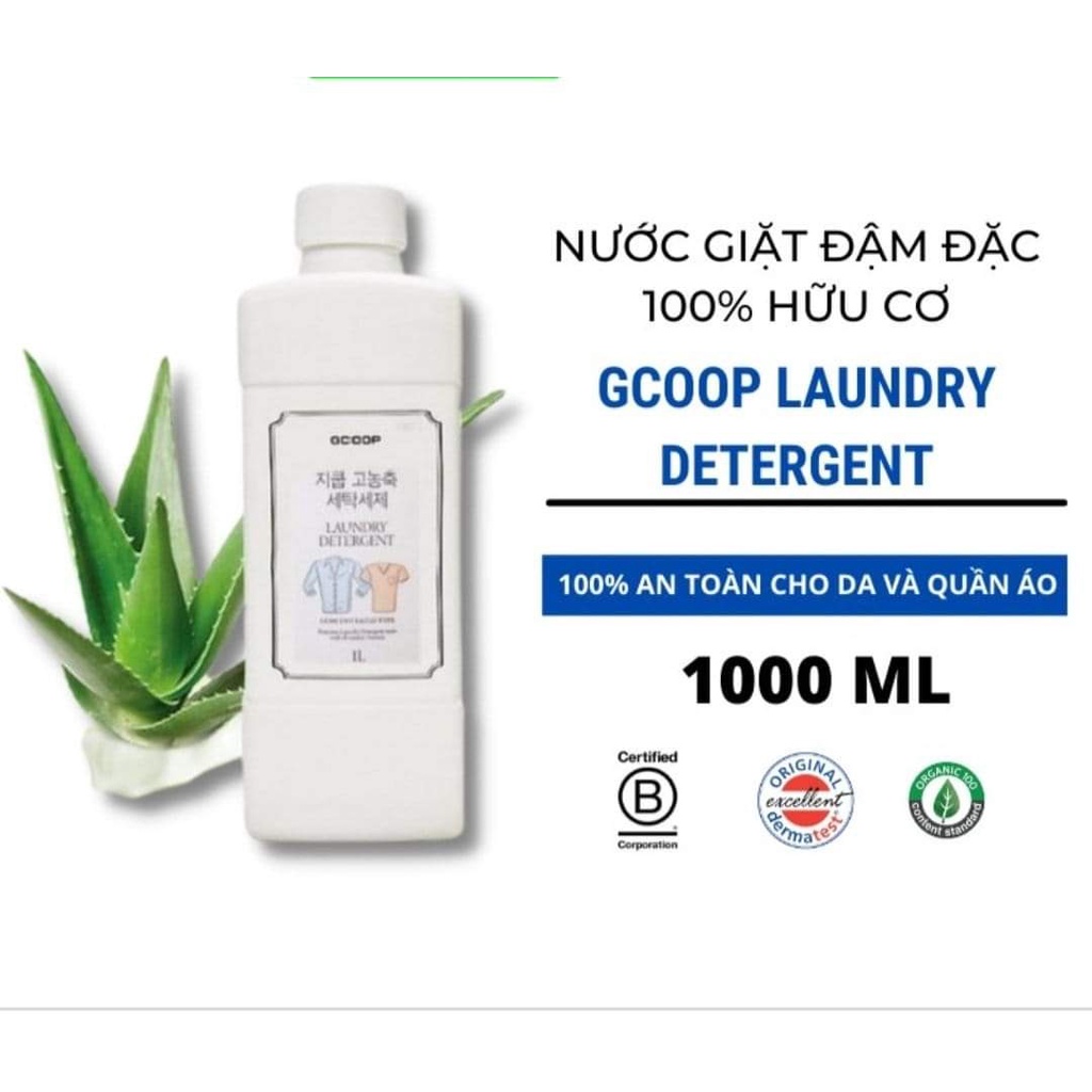 Nước giặt sinh học đậm đặc GCOOP - HÀN QUỐC nguồn gốc thực vật, tiết kiệm, an toàn cho sức khoẻ, dun