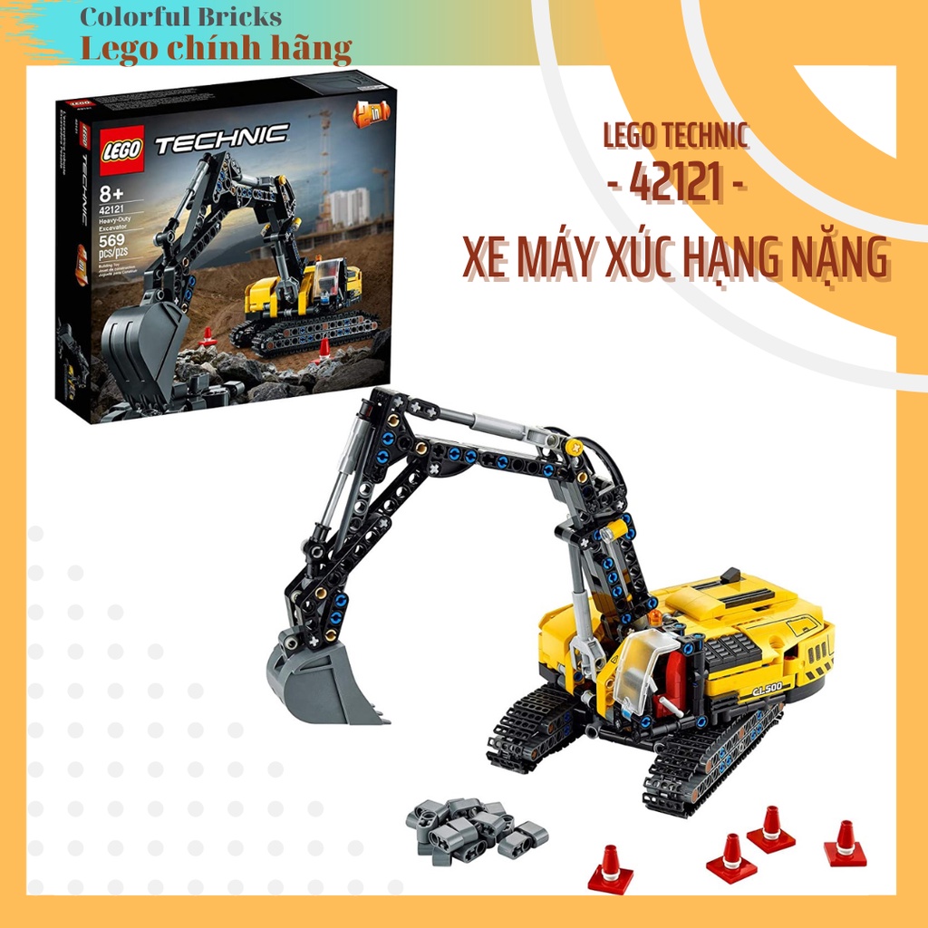LEGO Technic 42121_Xe máy xúc hạng nặng (Heavy-Duty Excavator)_Chính hãng