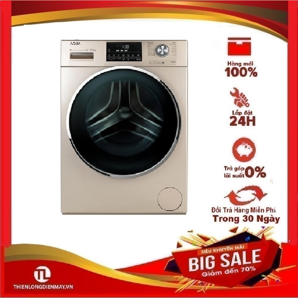 MIỄN PHÍ VẬN CHUYỂN LẮP ĐẶT - MÁY GIẶT CỬA TRƯỚC AQUA 10.5kg AQD-D1050E(N)