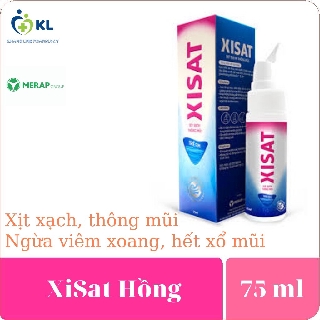 Nước Biển Sâu Xịt Mũi Xisat Hồng - Hỗ trợ điều trị xổ mũi, nghẹt mũi, giúp thông thoáng mũi