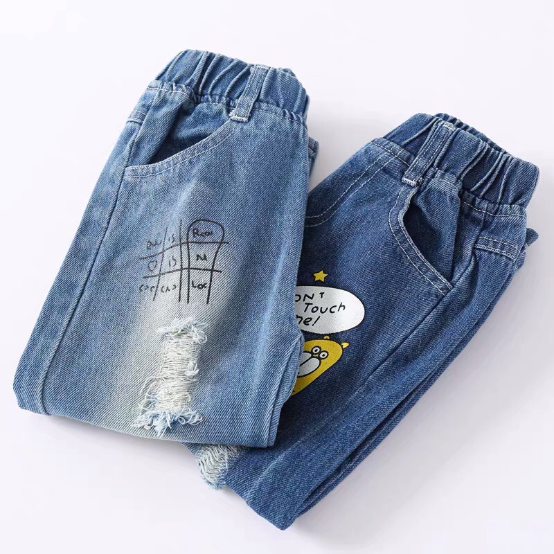 !!!SALE!!! Quần Jeans rách LUCKY cho bé yêu 10-20kg