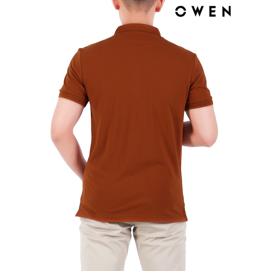 Áo polo ngắn tay OWEN Bodyfit Nâu - APV21857 | BigBuy360 - bigbuy360.vn