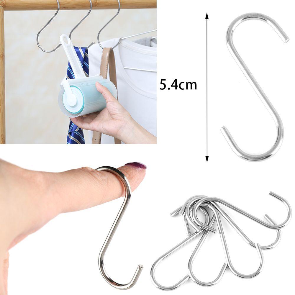 Set 5/10/20 Móc Treo Đồ Hình Chữ S Bằng Thép Không Gỉ Tiện Dụng
