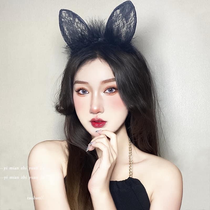 Bờm Coplay tai ren lông vũ sexy, cuốn hút