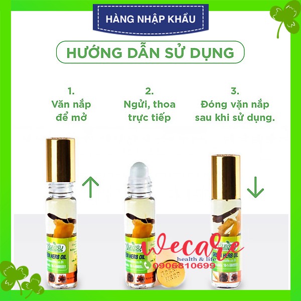 Dầu Lăn Sâm Thái Ginseng Green Herb Oil