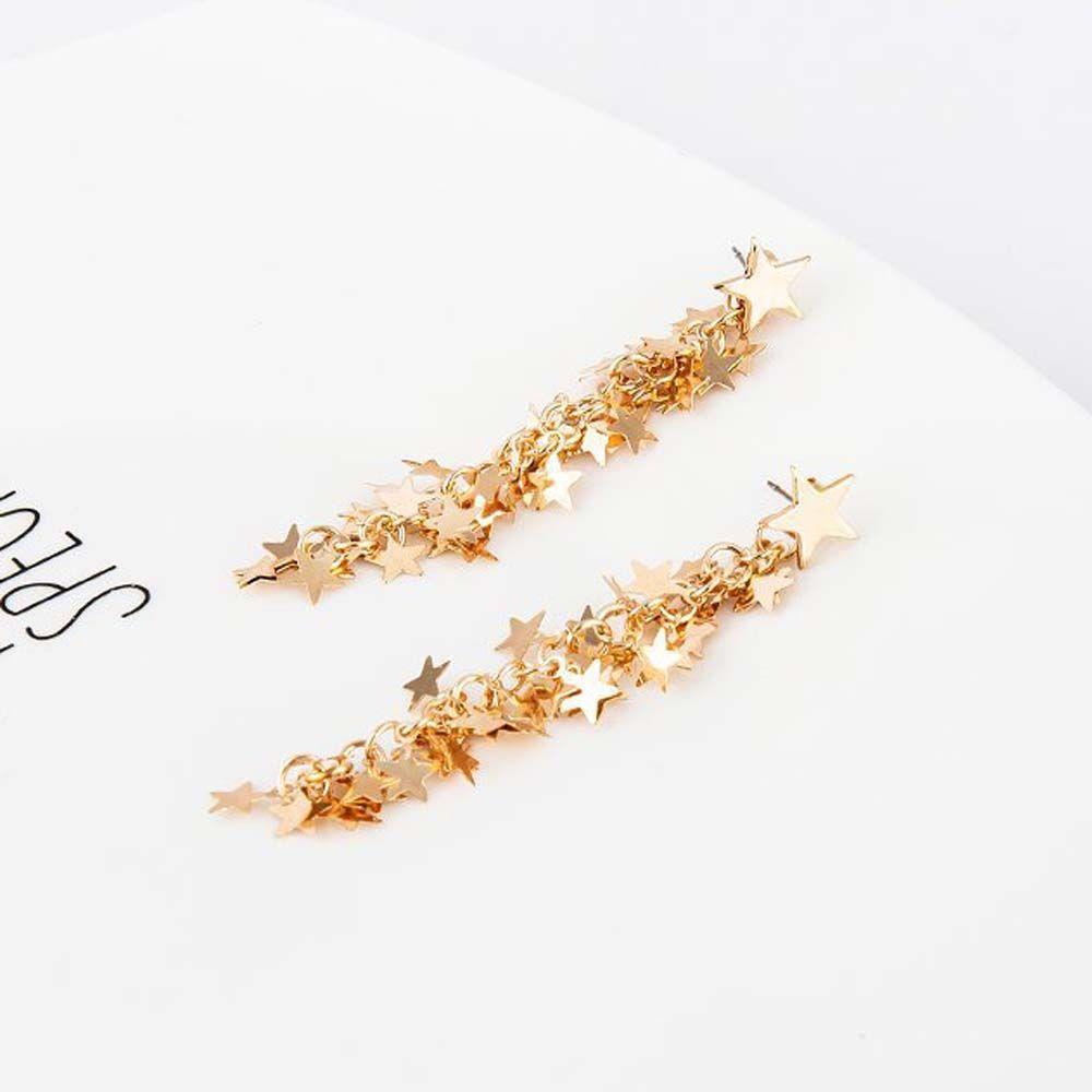 Khuyên Tai BERNARDO Hoang Dã Cho Nữ|Bông Tai Ngôi Sao Tua Rua Kim Loại Nhiều Màu Sắc