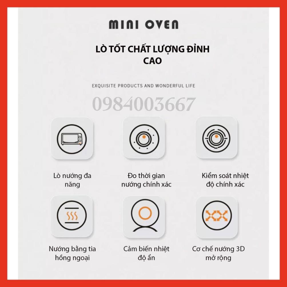 LÒ NƯỚNG CHIFAN 12L 800W| ỐNG NHIỆT THẠCH ANH 4 CHIỀU| LÒ NƯỚNG BÁNH 3D CẢM BIẾN HỒNG NGOẠI| ẢNH THẬT