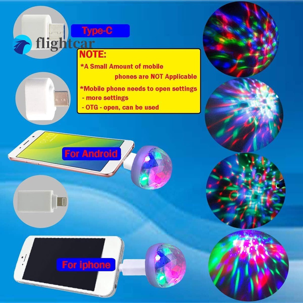 Đèn LED Disco DJ Mini USB 2023 Tạo Hiệu Ứng Ánh Sáng Nhấp Nháy Có 7 Màu Sắc Điều Khiển Âm Thanh