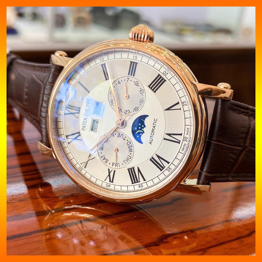Đồng Hồ Nam PT Cao Cấp Lộ Cơ Phong Cách Hoàng Gia Full Chức Năng Lịch Thứ Ngày Tháng Năm Và Lịch Ngày Đêm