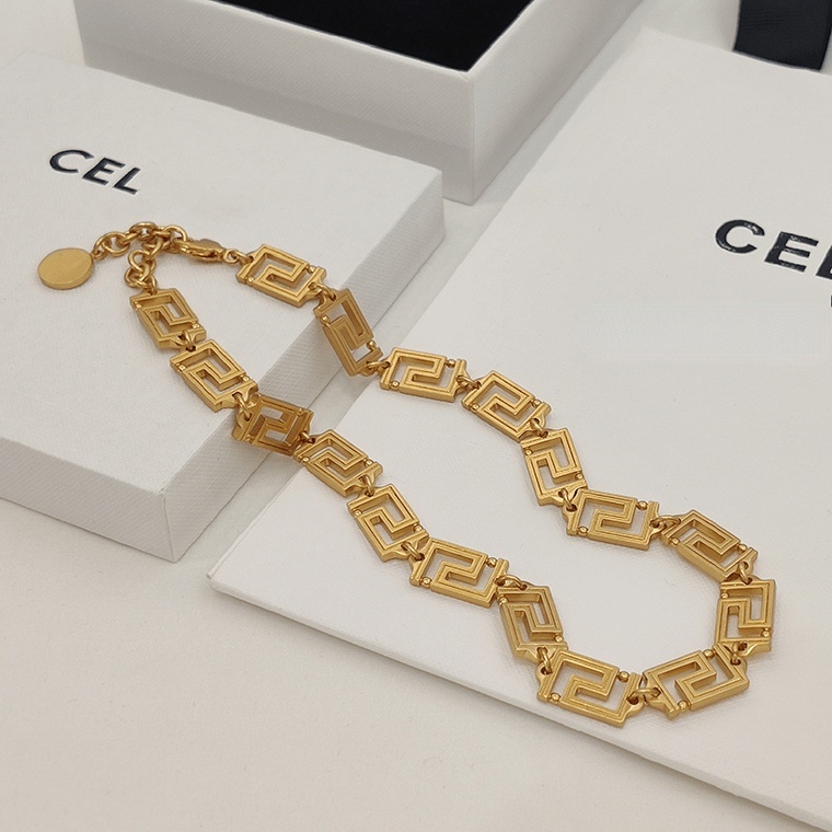 Dây chuyền dạng xích màu vàng phong cách cổ điển 19a1383