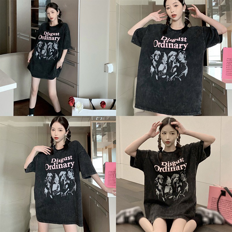 Áo Thun Nữ Tay Ngắn Dáng Rộng Phong Cách Hàn Quốc Thời Trang Mùa Hè