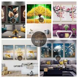 [Giá sốc] Xả tranh tráng gương siêu to khổng lồ bộ 3 bức 70x100cm