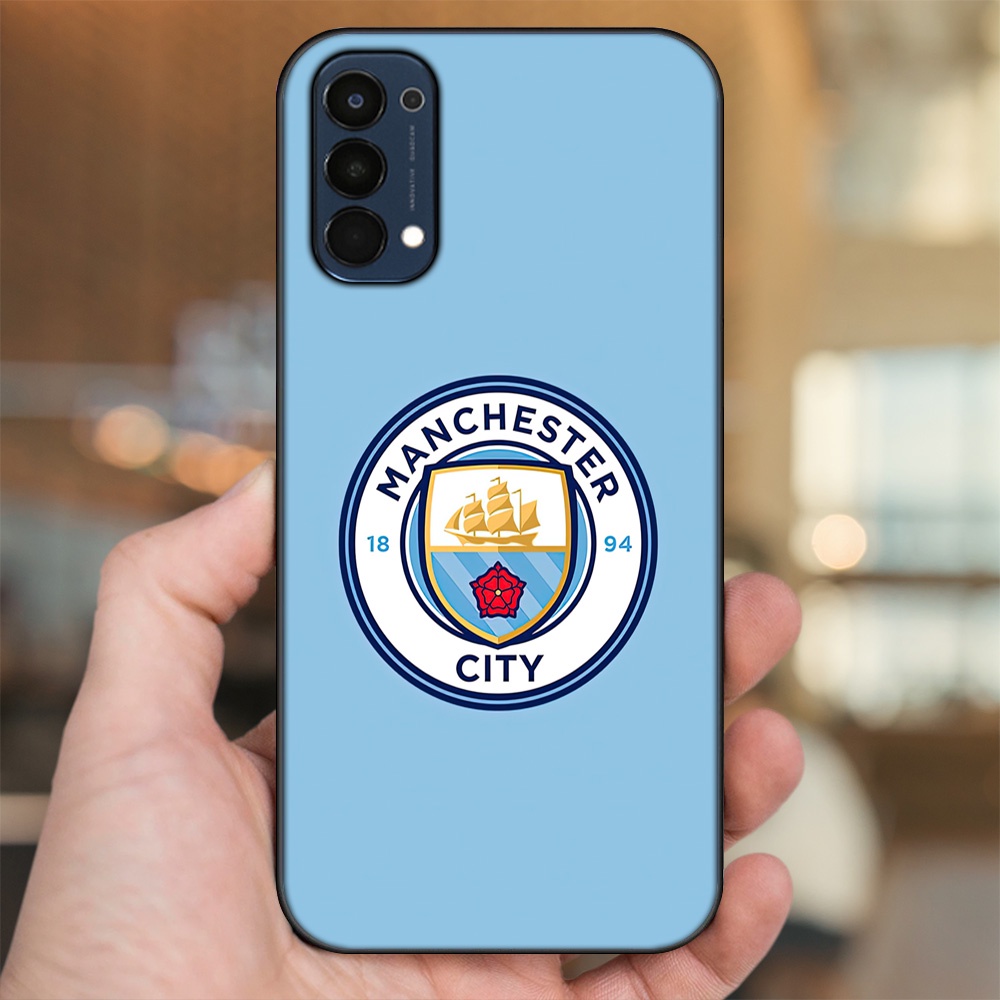 Ốp lưng Oppo Reno 4 viền đen in hình Manchester City MC